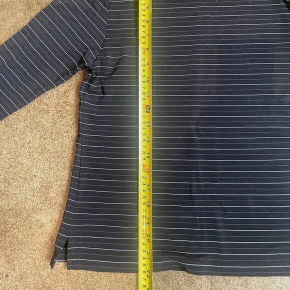 GAP 3/4 Sleeve Black Striped Shirt - Picture 7 of 7